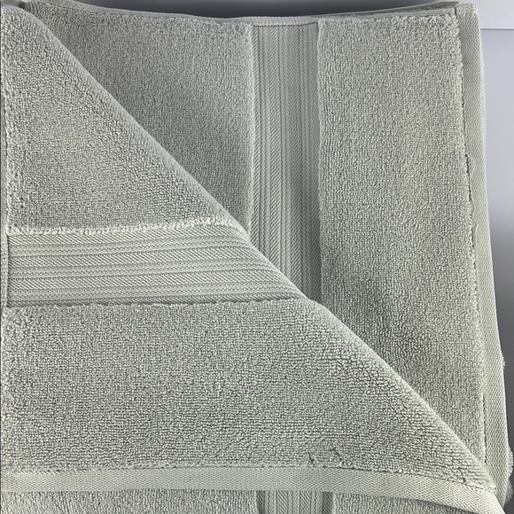 3 Pc Brooks Brothers Gray Bath Towel Set Premium Cotton Zero Twist Solucell NEW - Picture 9 of 9